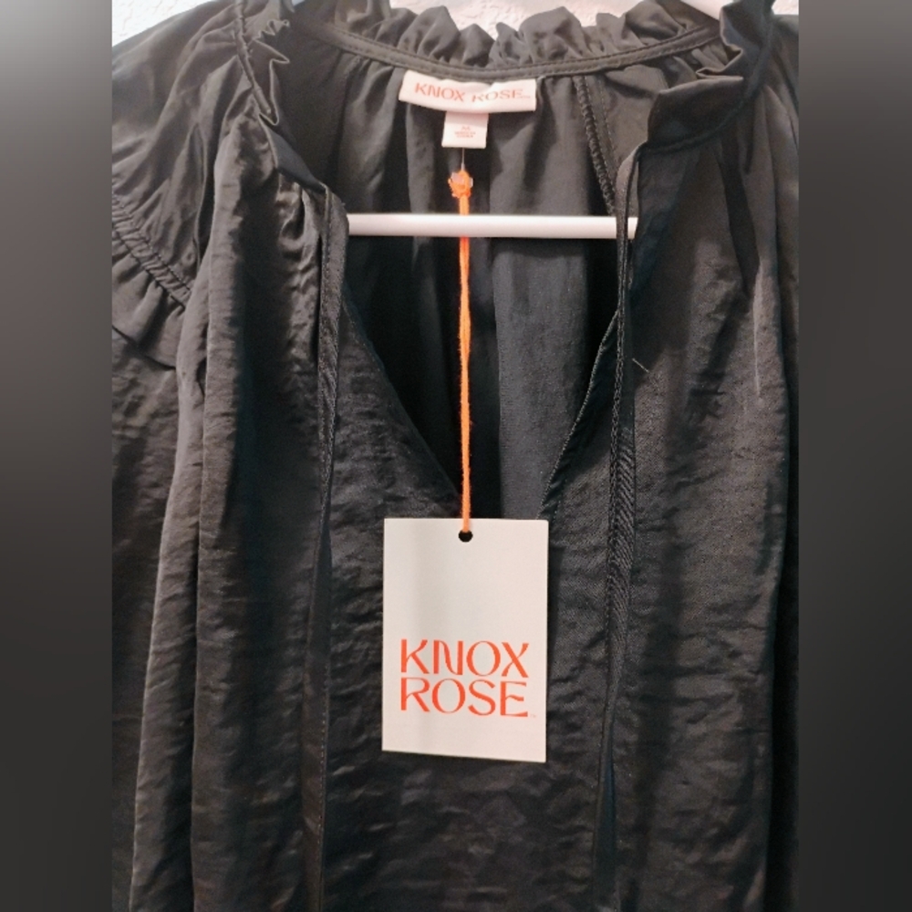 Black Ruffled Blouse - Picture 2 of 8